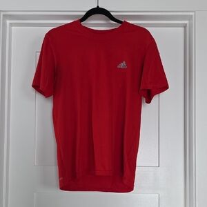 adidas Men’s Red Crew Neck Short Sleeve Tee